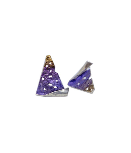 Cercei argint Purple Dreams