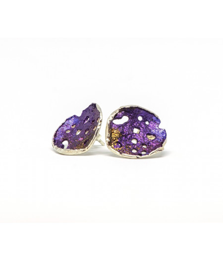 Cercei argint Purple Drops