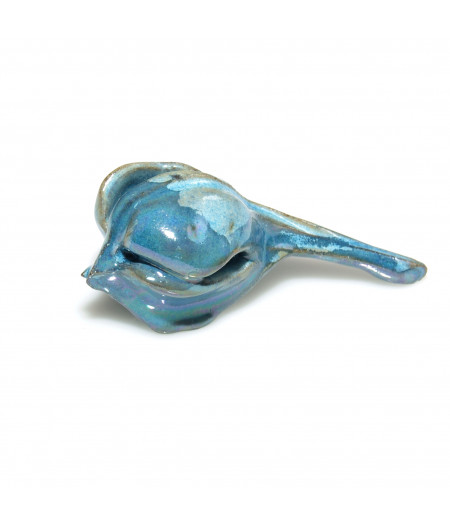 Brosa-pin din ceramica 'blue iris'