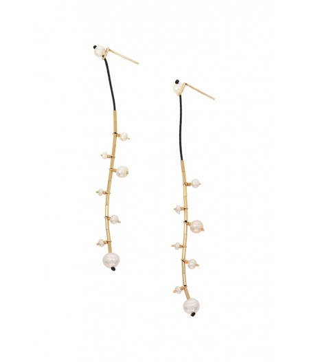 cercei cu perle de cultura Pearls Play din gold filled de 14k/20 (aur filat)