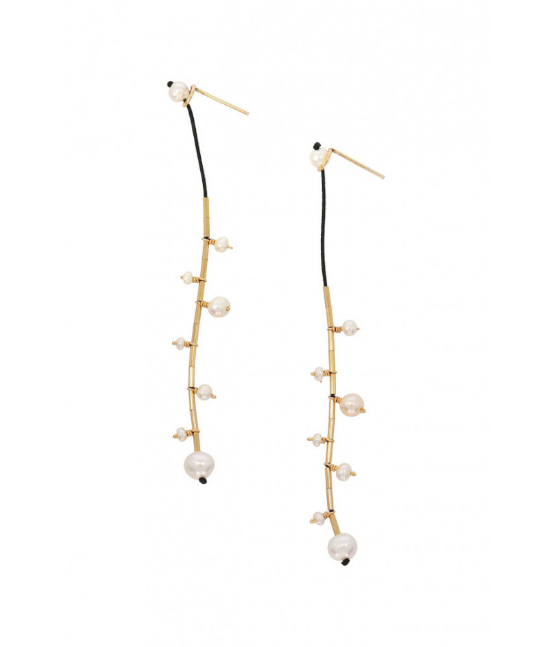 cercei cu perle de cultura Pearls Play din gold filled de 14k/20 (aur filat)