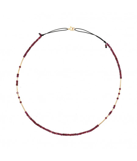 colier din gold filled de 14k/20 (aur filat) cu granate cubice