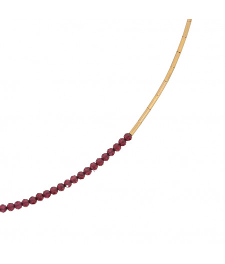 colier din gold filled de 14k/20 (aur filat) si granate
