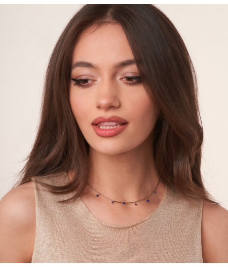 colier din gold filled de 14k/20 (aur filat) si lapislazuli