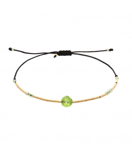 bratara din gold filled de 14k/20 (aur filat) si peridot