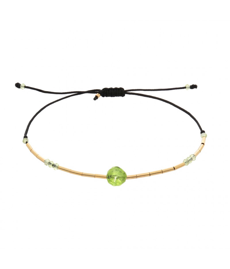 bratara din gold filled de 14k/20 (aur filat) si peridot