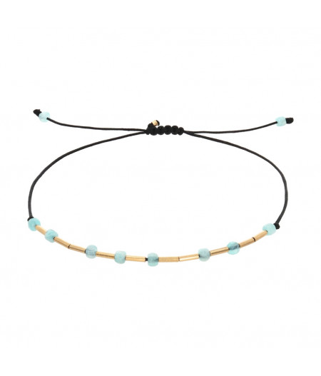 bratara din gold filled de 14k/20 (aur filat) si amazonite cubice