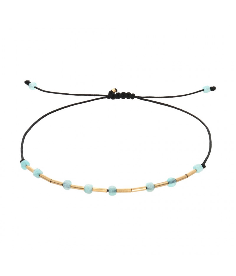 bratara din gold filled de 14k/20 (aur filat) si amazonite cubice