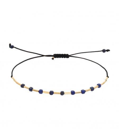 bratara din gold filled de 14k/20 (aur filat) si lapislazuli cubice