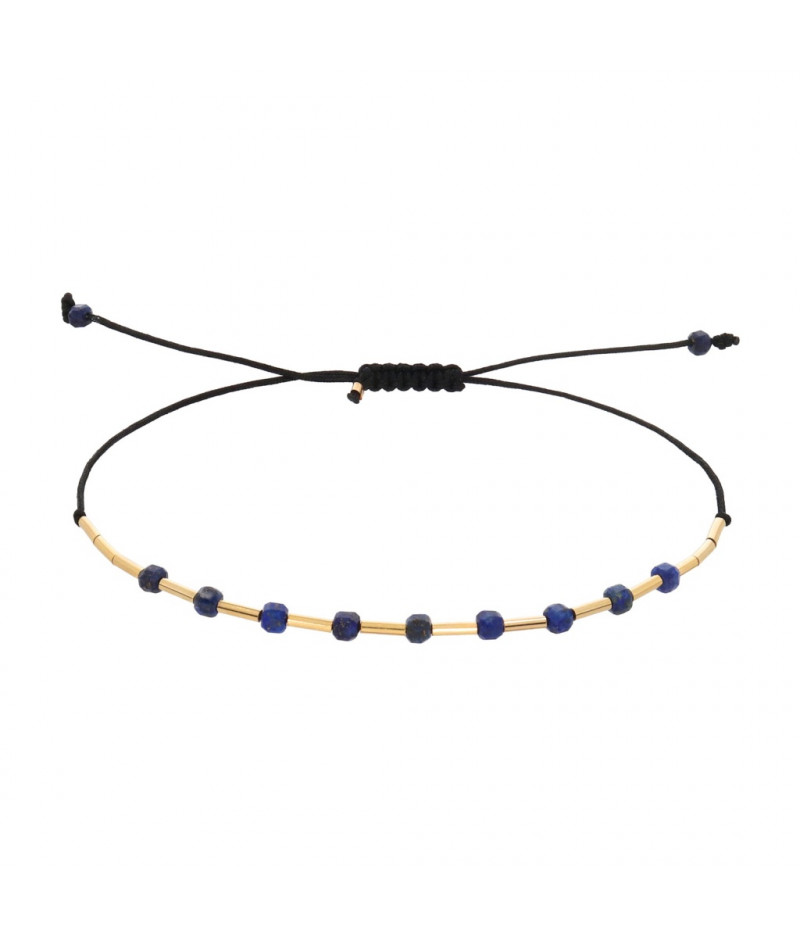 bratara din gold filled de 14k/20 (aur filat) si lapislazuli cubice