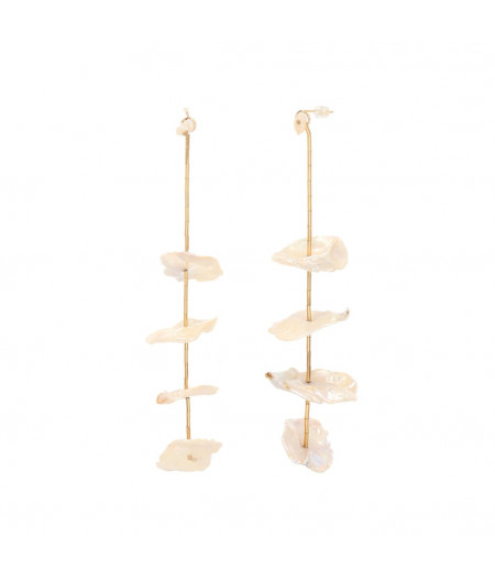 cercei cu perle de cultura Keshi, Pearls Petals din gold filled de 14k/20 (aur filat)