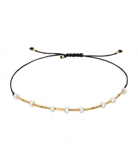 bratara Mini Pearls din gold filled de 14k/20 (aur filat) si perle de cultura