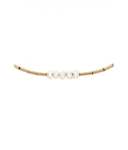 bratara Mini Pearls II din gold filled de 14k/20 (aur filat) si perle de cultura
