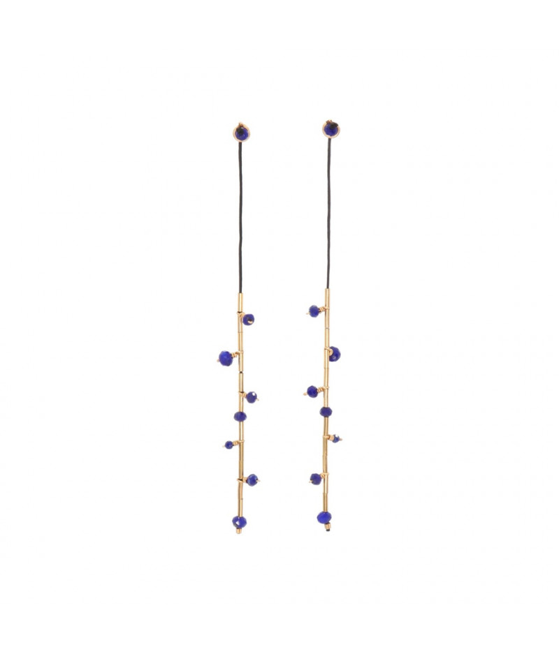 cercei pe snur cu lapislazuli din gold filled de 14k/20