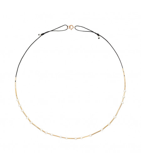 colier Mini Pearls cu perle de cultura si elemente din gold filled de 14k/20