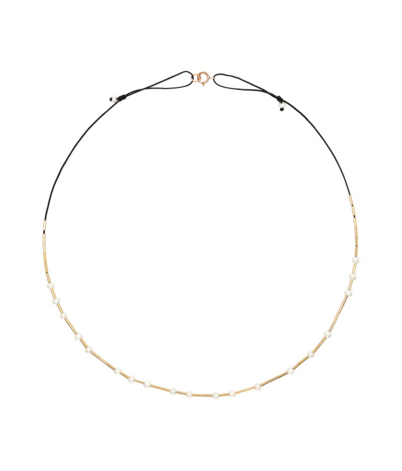 colier Mini Pearls cu perle de cultura si elemente din gold filled de 14k/20