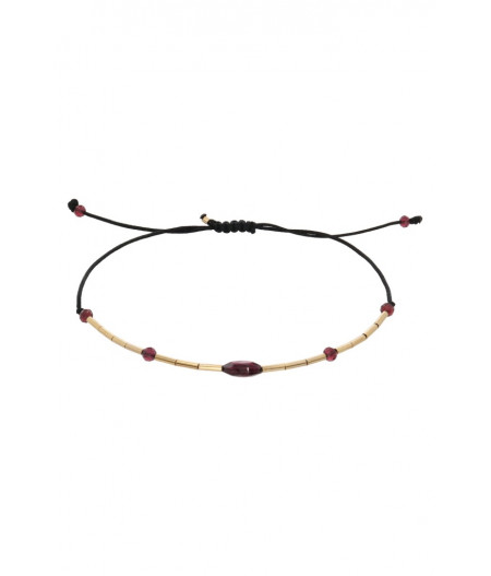 bratara din gold filled de 14k/20 (aur filat) si granat - Ogive Garnet