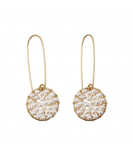 cercei Pendulum cu perle de cultura din gold filled 14k/20