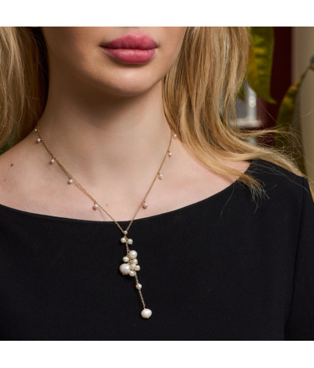 colier cu perle de cultura din gold filled de 14k/20