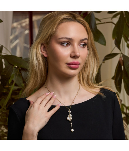 colier cu perle de cultura din gold filled de 14k/20