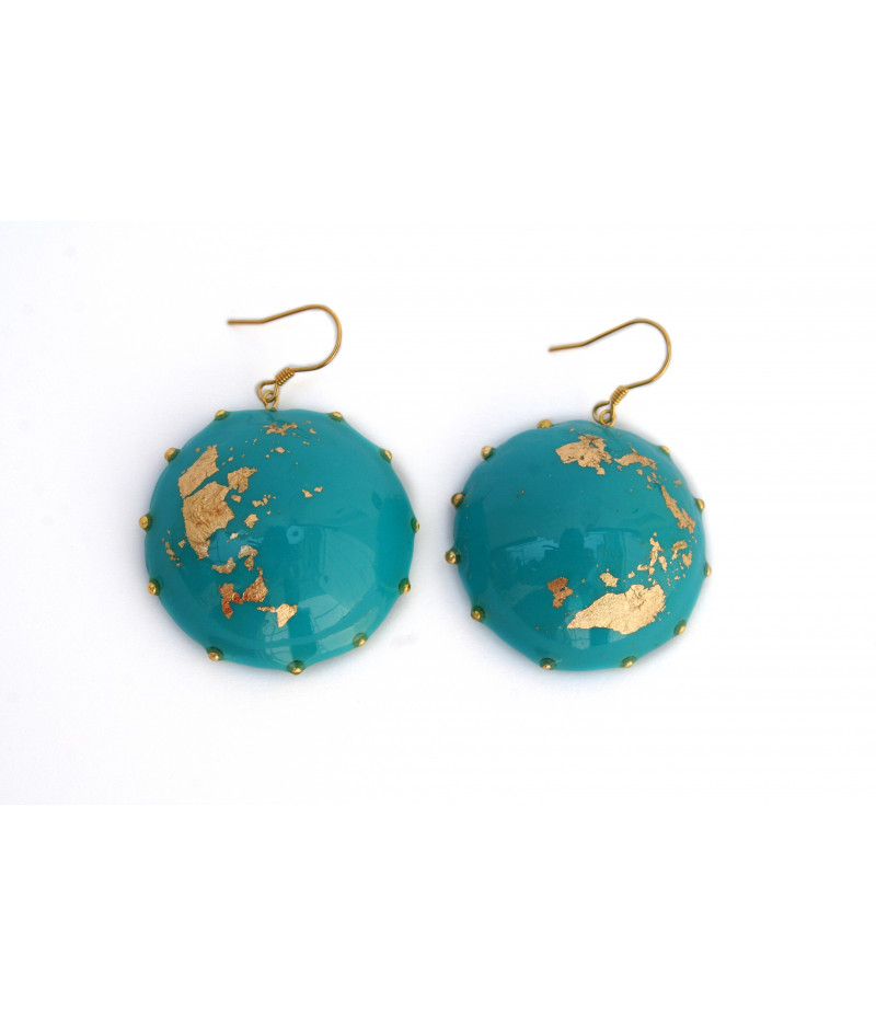 Candy-turquoise-gold-foil-earrings