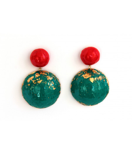 Candy-red-green-earrings