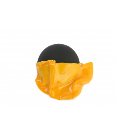 Candy-brooch-yellow-black