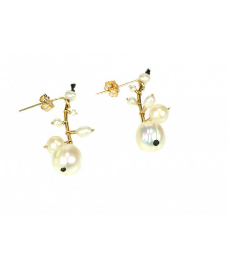 cercei Pearls Bouquet din gold filled de 14k/20 si perle de cultura
